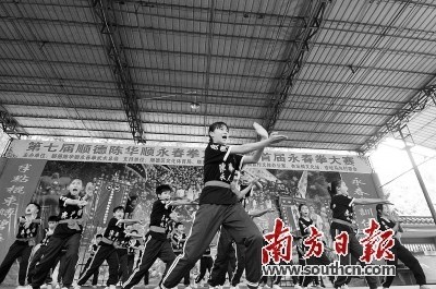 广东顺德永春拳文化节启幕 全球百位弟子比武